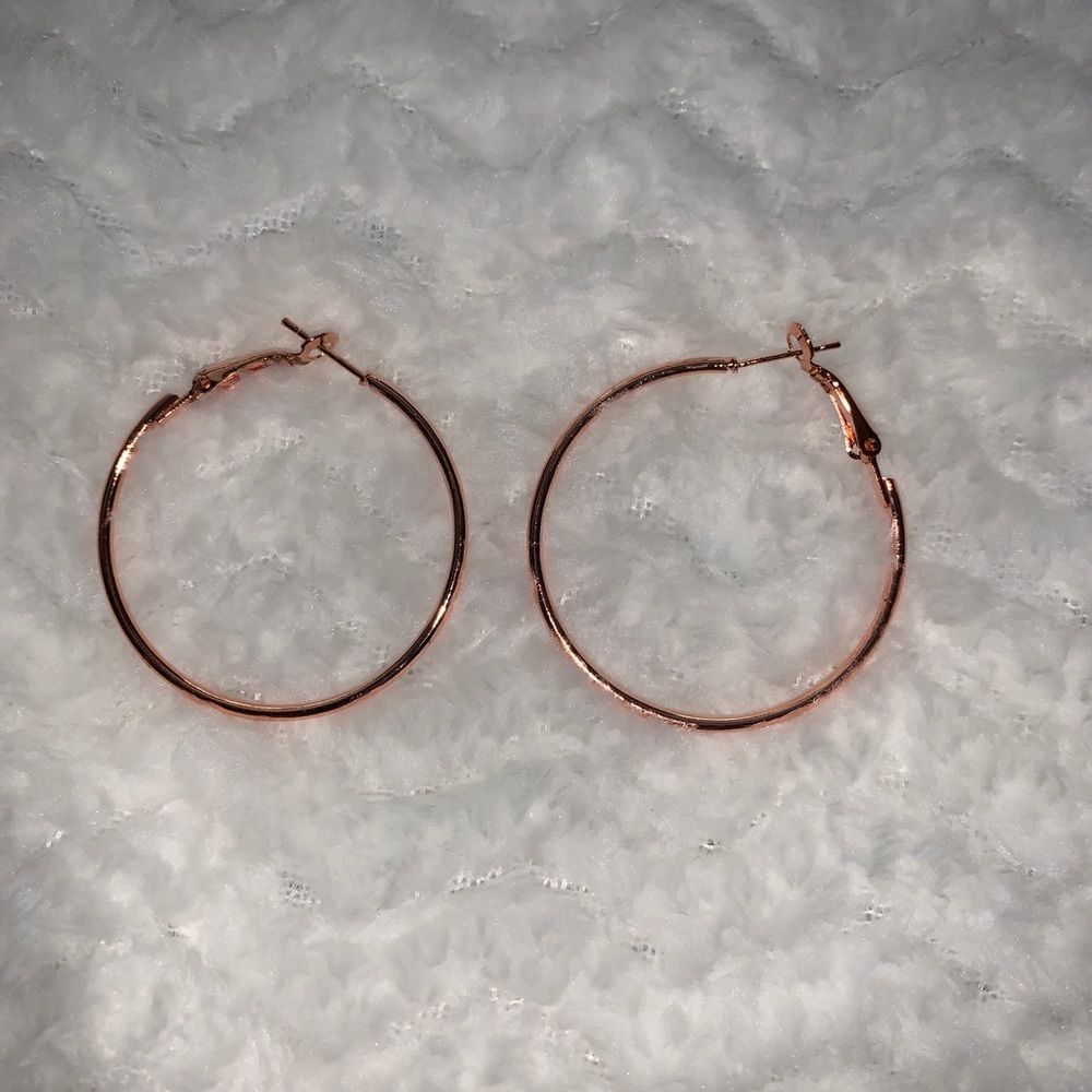 Rose Gold Hoop Earrings